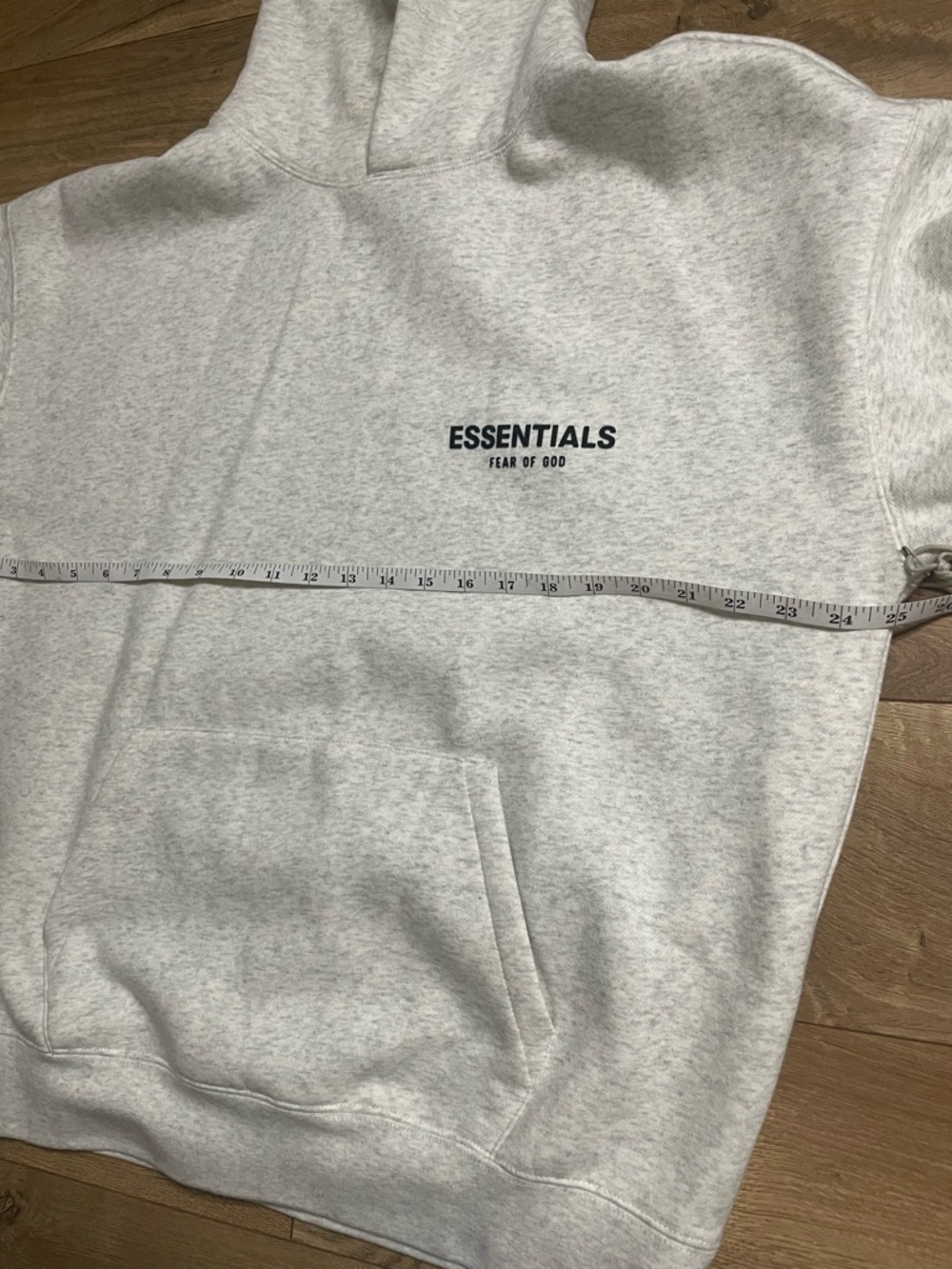 Essentials Fear of God Light Oatme Hoodie with Black Logo Unisex size Small - Picture 10 of 16